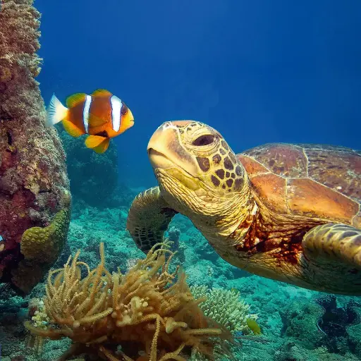 [GEO-DK-212173] GEO-Doppelkarte »Fisch und Schildkröte«