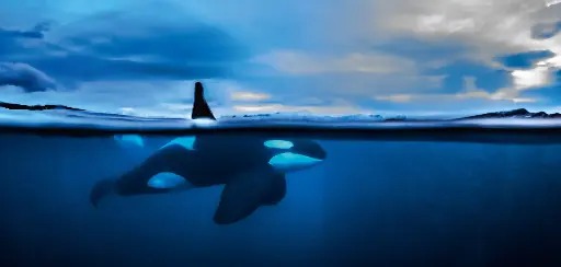 [BK-XXL-411030] BK-XXL-Planet Ozean-Postkarte »Orca an der Oberfläche«